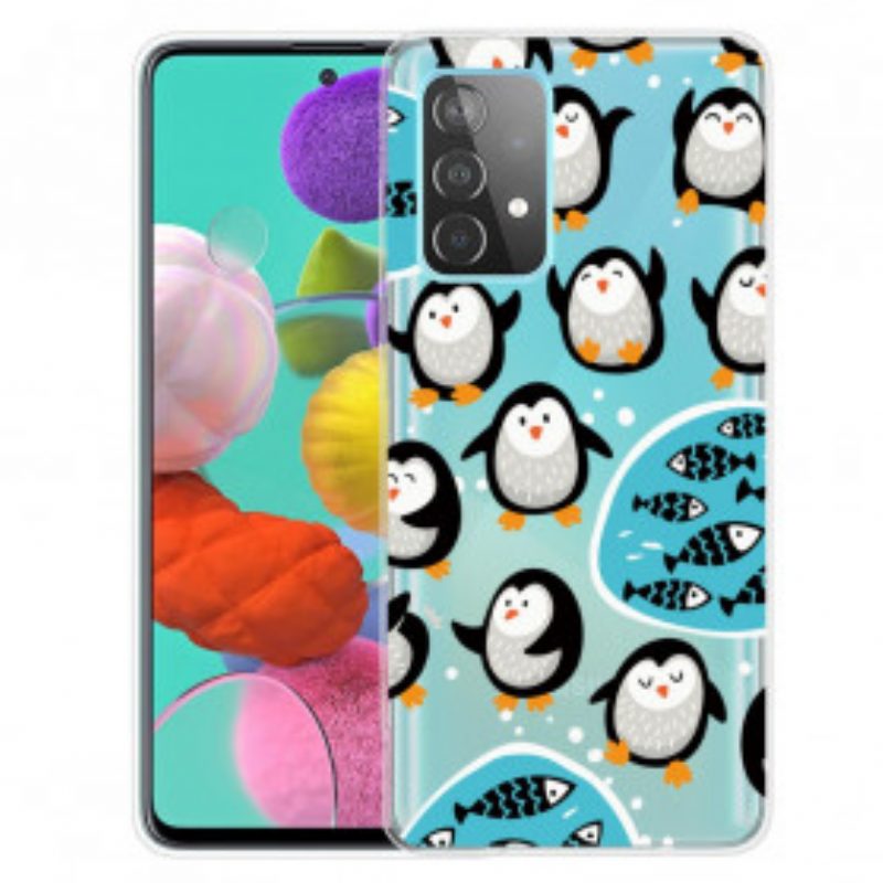 Handyhülle Für Samsung Galaxy A32 5G Pinguine Und Fische