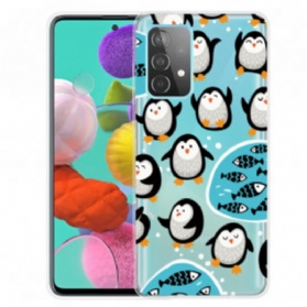 Handyhülle Für Samsung Galaxy A32 5G Pinguine Und Fische