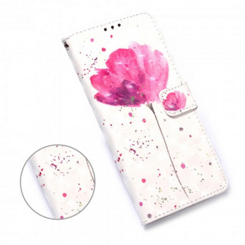 Hülle Flip Case Für Samsung Galaxy A32 5G Aquarellmohn