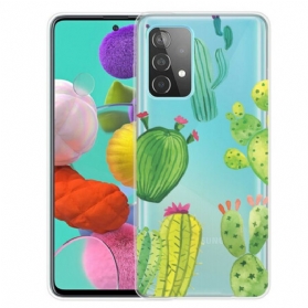 Hülle Für Samsung Galaxy A32 5G Aquarellkakteen