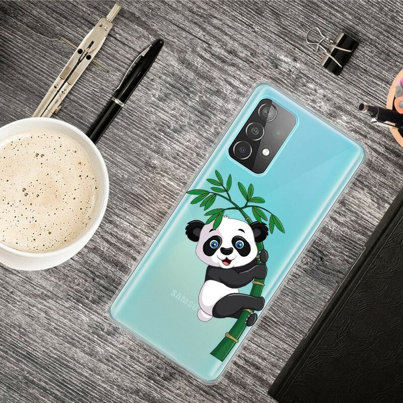 Hülle Für Samsung Galaxy A32 5G Panda Auf Bambus