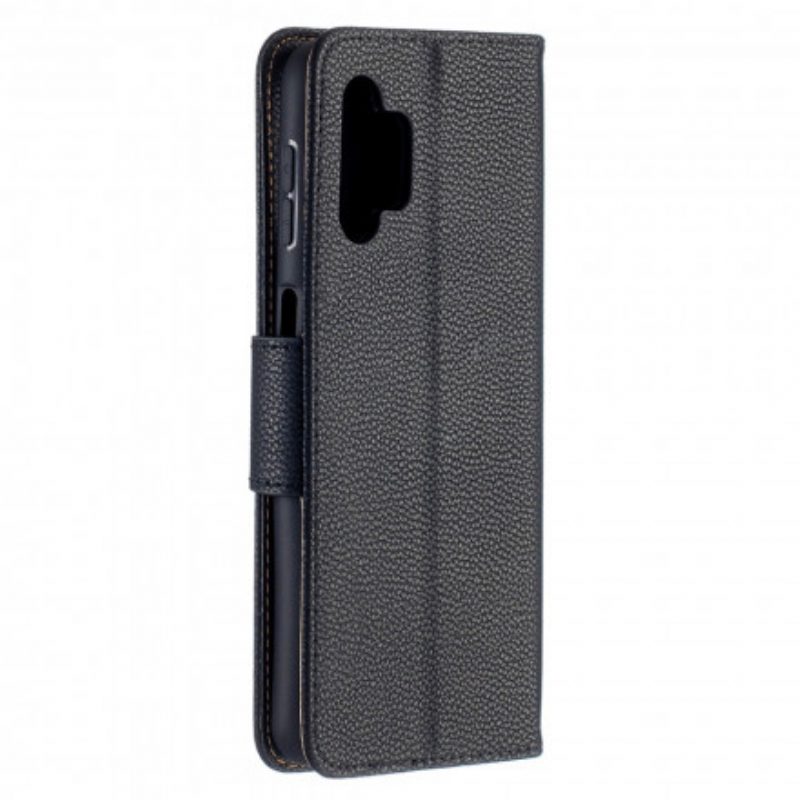 Lederhüllen Für Samsung Galaxy A32 5G Flip Case Lychee Rabat Oblique