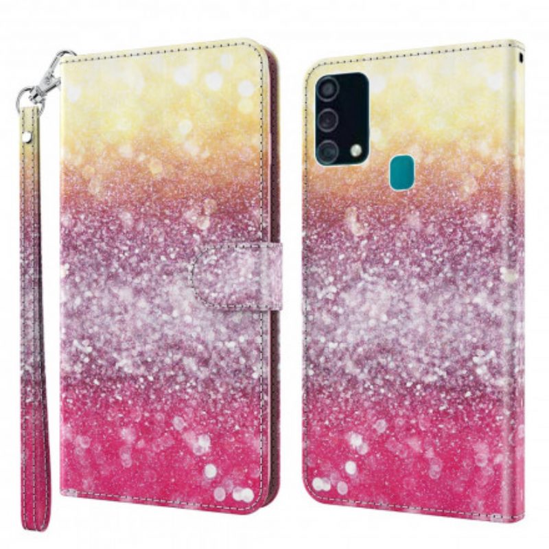 Lederhüllen Für Samsung Galaxy A32 5G Lichtfleck Glitzer Magenta