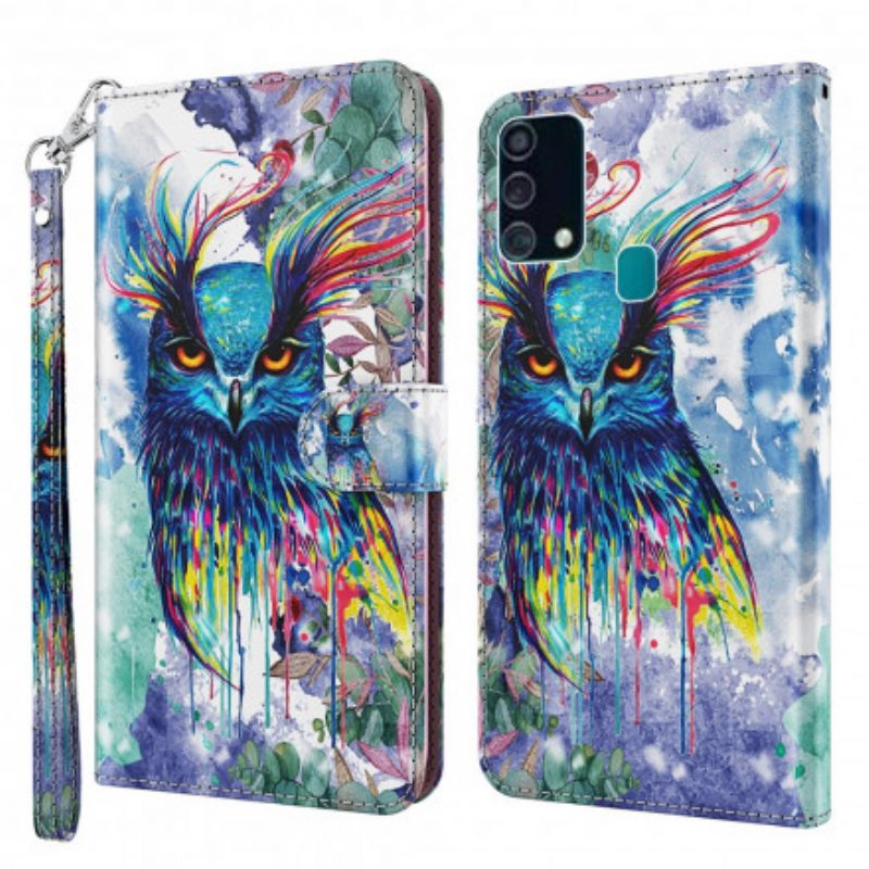 Lederhüllen Für Samsung Galaxy A32 5G Lichtpunkt-vogel-aquarell