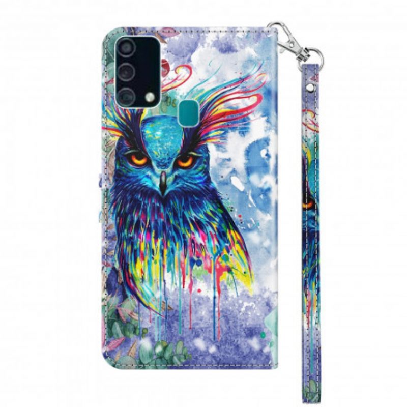 Lederhüllen Für Samsung Galaxy A32 5G Lichtpunkt-vogel-aquarell