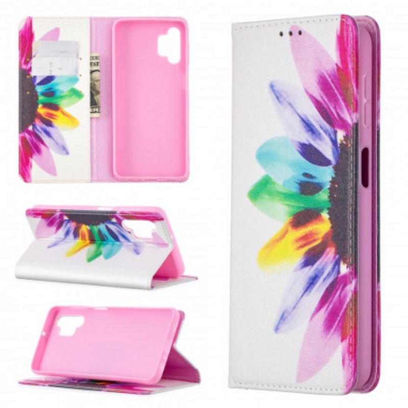 Schutzhülle Für Samsung Galaxy A32 5G Flip Case Aquarellblume