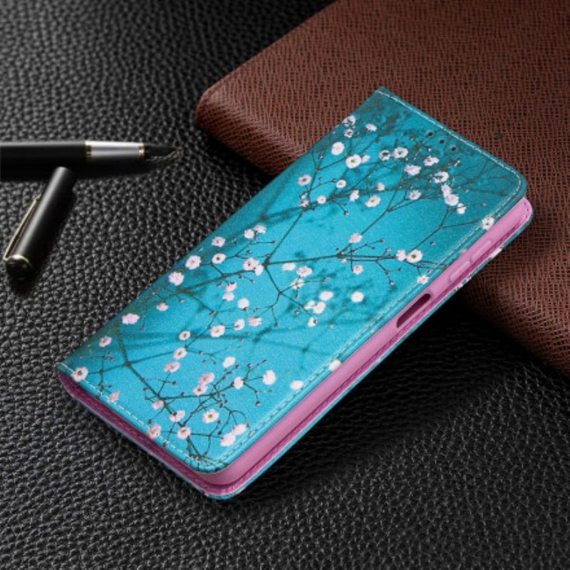 Schutzhülle Für Samsung Galaxy A32 5G Flip Case Blühende Zweige