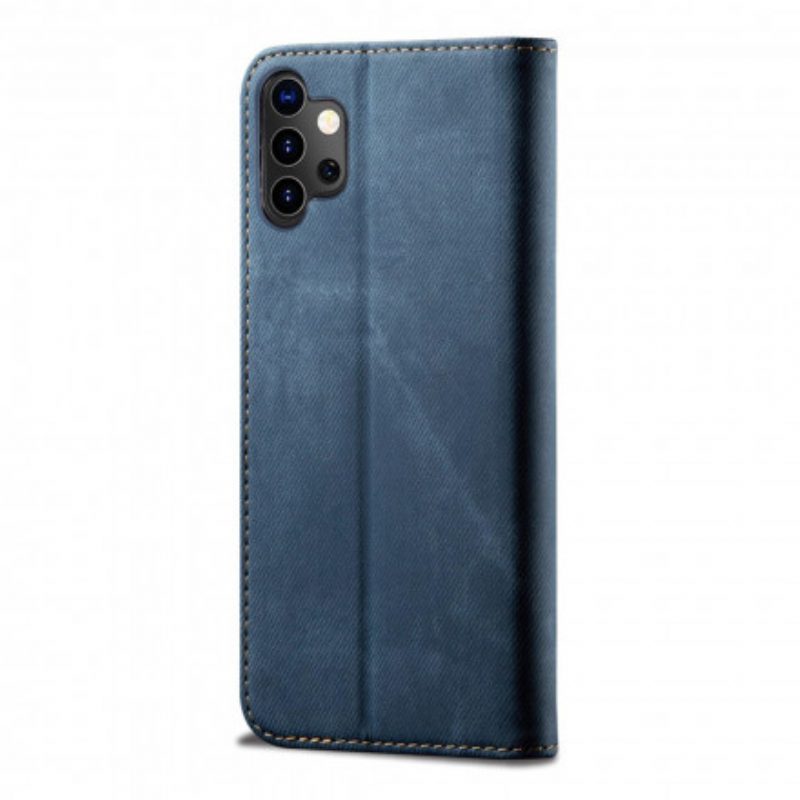 Schutzhülle Für Samsung Galaxy A32 5G Flip Case Denim-stoff