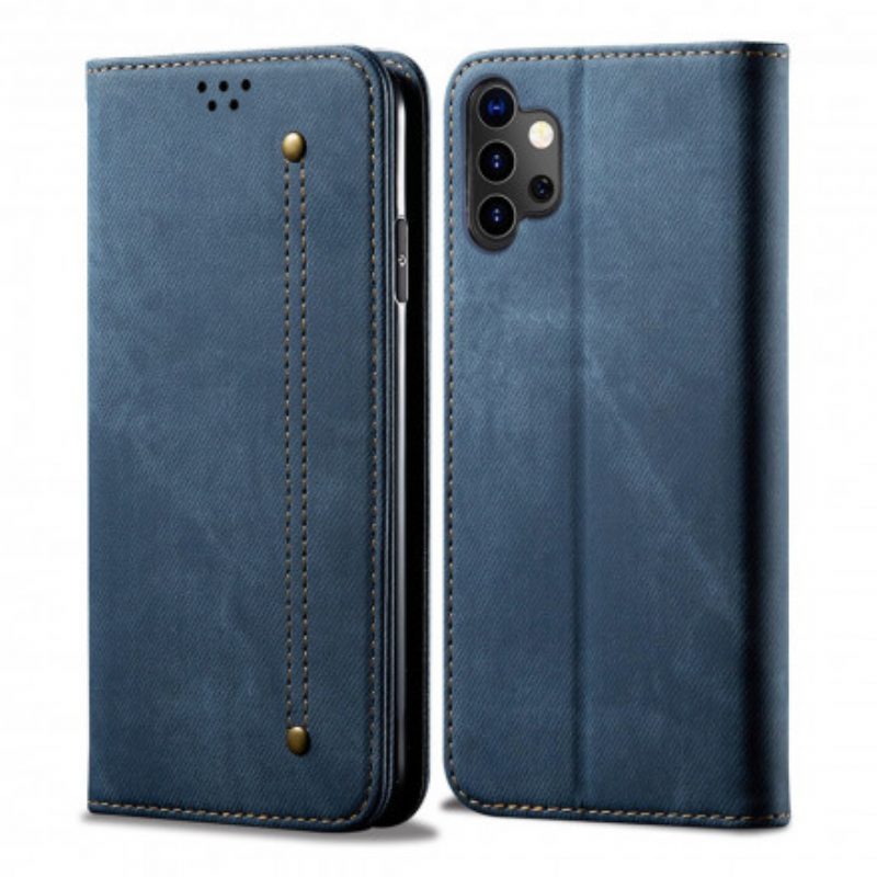 Schutzhülle Für Samsung Galaxy A32 5G Flip Case Denim-stoff