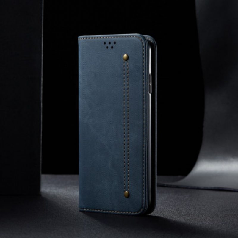 Schutzhülle Für Samsung Galaxy A32 5G Flip Case Denim-stoff