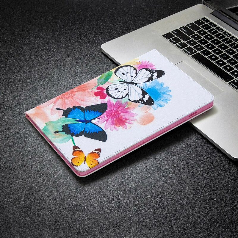 Case Für Samsung Galaxy Tab S8 / Tab S7 Aquarell-schmetterlinge