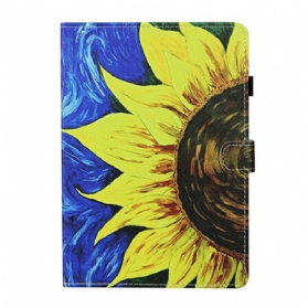 Flip Case Für Samsung Galaxy Tab S8 / Tab S7 Bemalte Sonnenblume