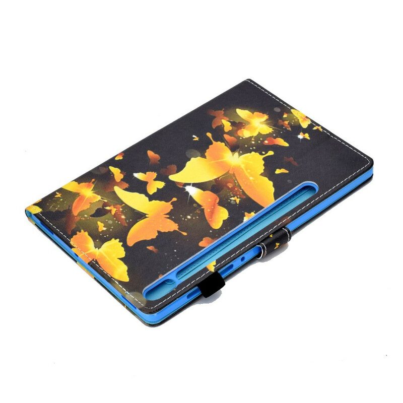 Flip Case Für Samsung Galaxy Tab S8 / Tab S7 Einzigartige Schmetterlinge