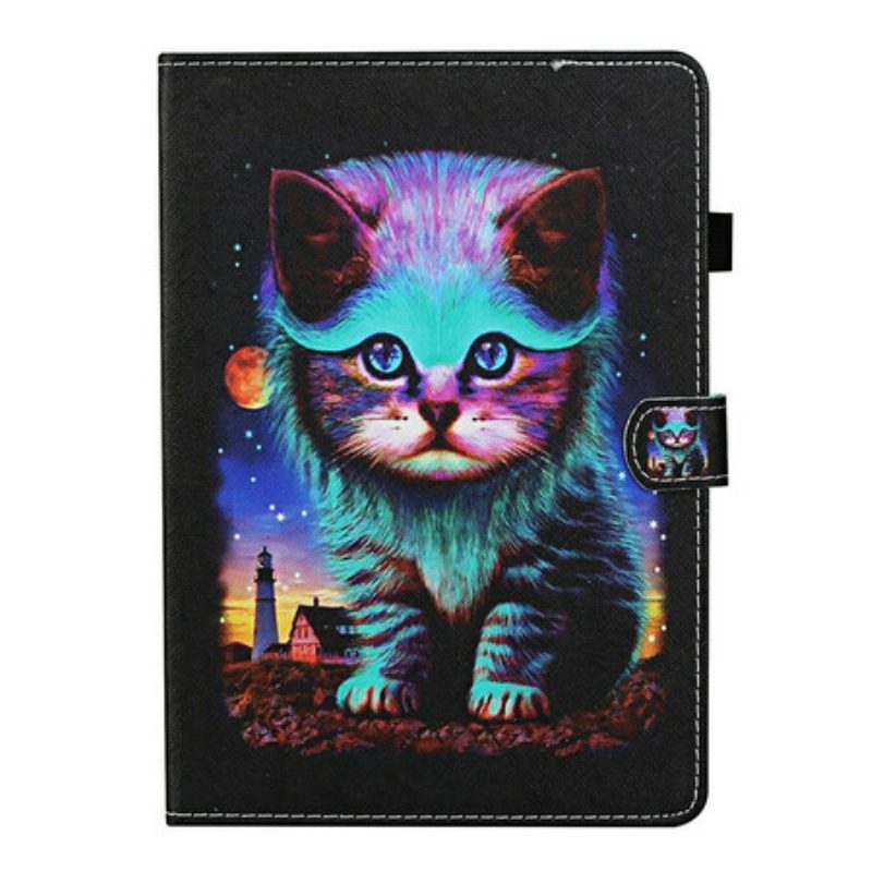 Flip Case Für Samsung Galaxy Tab S8 / Tab S7 Elektrische Katze