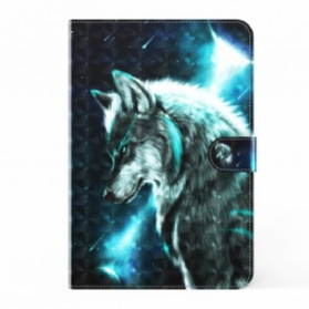 Flip Case Für Samsung Galaxy Tab S8 / Tab S7 Kunstleder-wolf