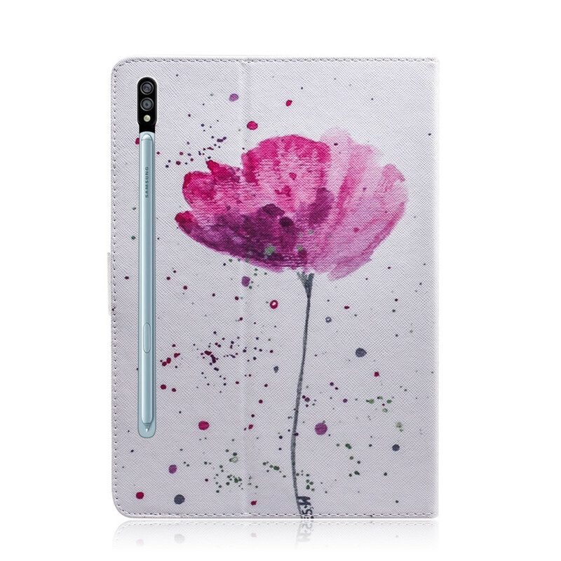 Hülle Flip Case Für Samsung Galaxy Tab S8 / Tab S7 Mohn