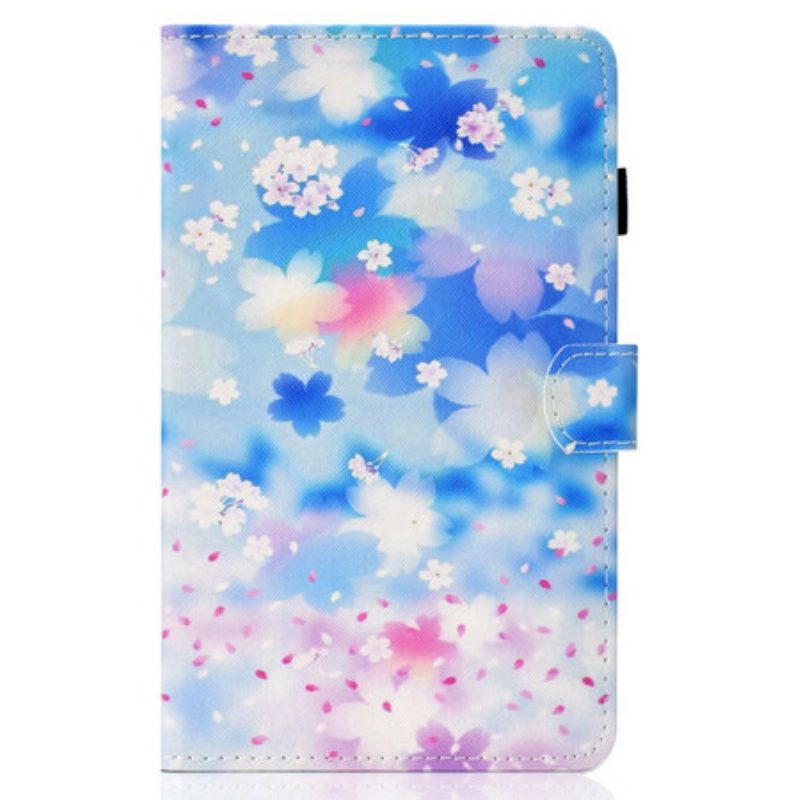 Lederhüllen Für Samsung Galaxy Tab S8 / Tab S7 Aquarellblumen