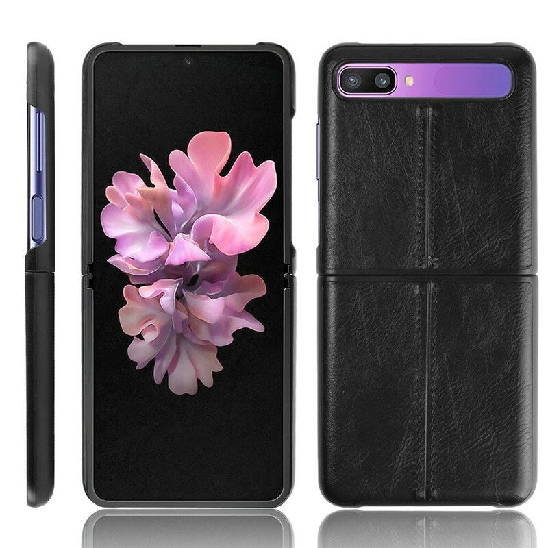 Handyhülle Für Samsung Galaxy Z Flip Flip Case Couture-ledereffekt