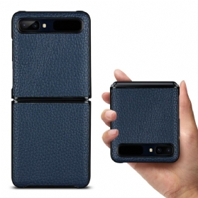 Handyhülle Für Samsung Galaxy Z Flip Flip Case Echtes Litschi-leder