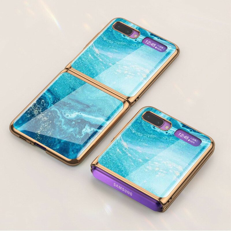 Hülle Für Samsung Galaxy Z Flip Flip Case Gkk-farbmarmor-stil