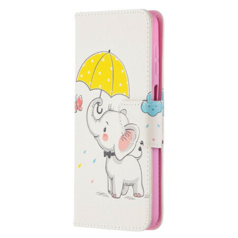 Flip Case Für Samsung Galaxy M12 / A12 Baby Elefant