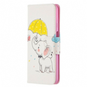 Flip Case Für Samsung Galaxy M12 / A12 Baby Elefant