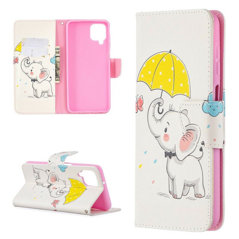 Flip Case Für Samsung Galaxy M12 / A12 Baby Elefant