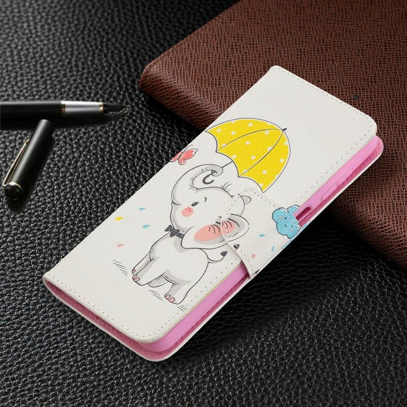 Flip Case Für Samsung Galaxy M12 / A12 Baby Elefant