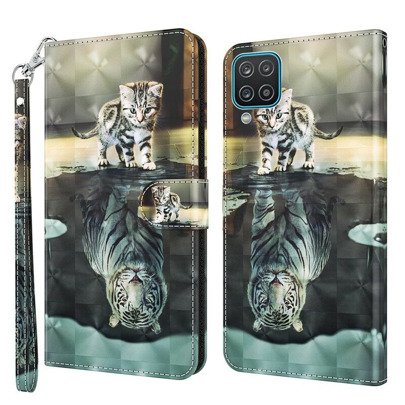 Flip Case Für Samsung Galaxy M12 / A12 Ernest Der Tiger