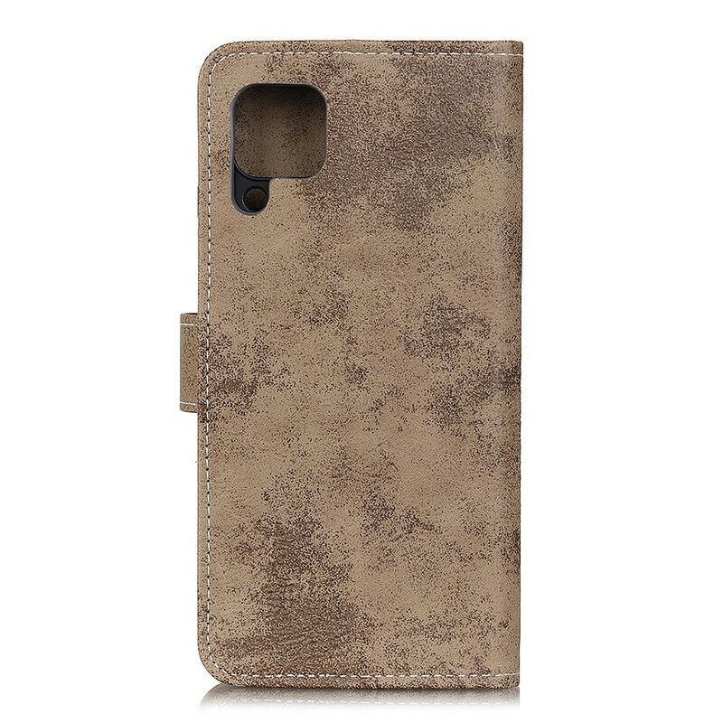 Flip Case Für Samsung Galaxy M12 / A12 Vintage-kunstleder