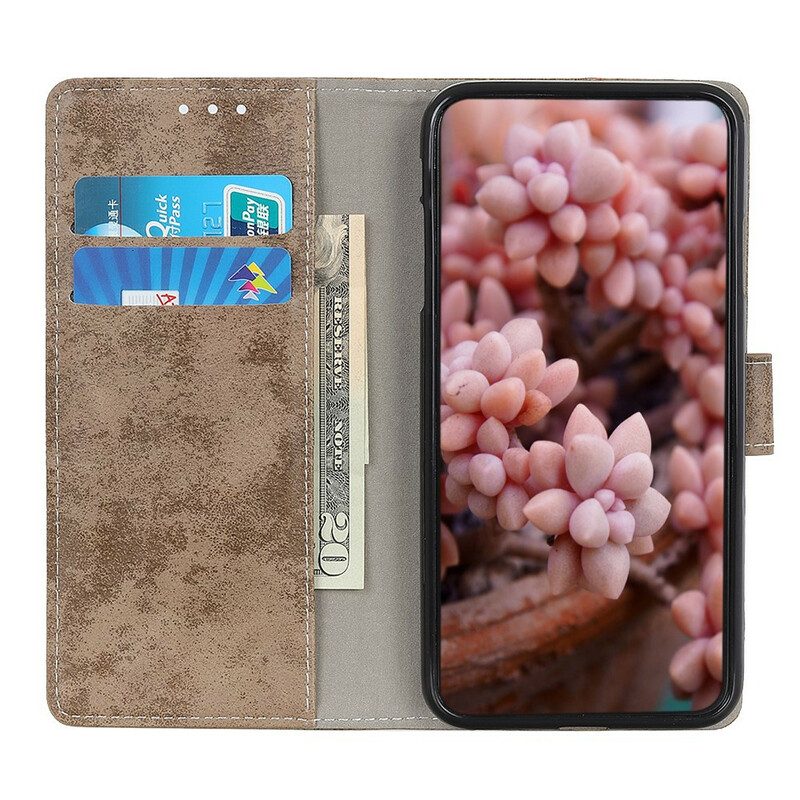 Flip Case Für Samsung Galaxy M12 / A12 Vintage-kunstleder