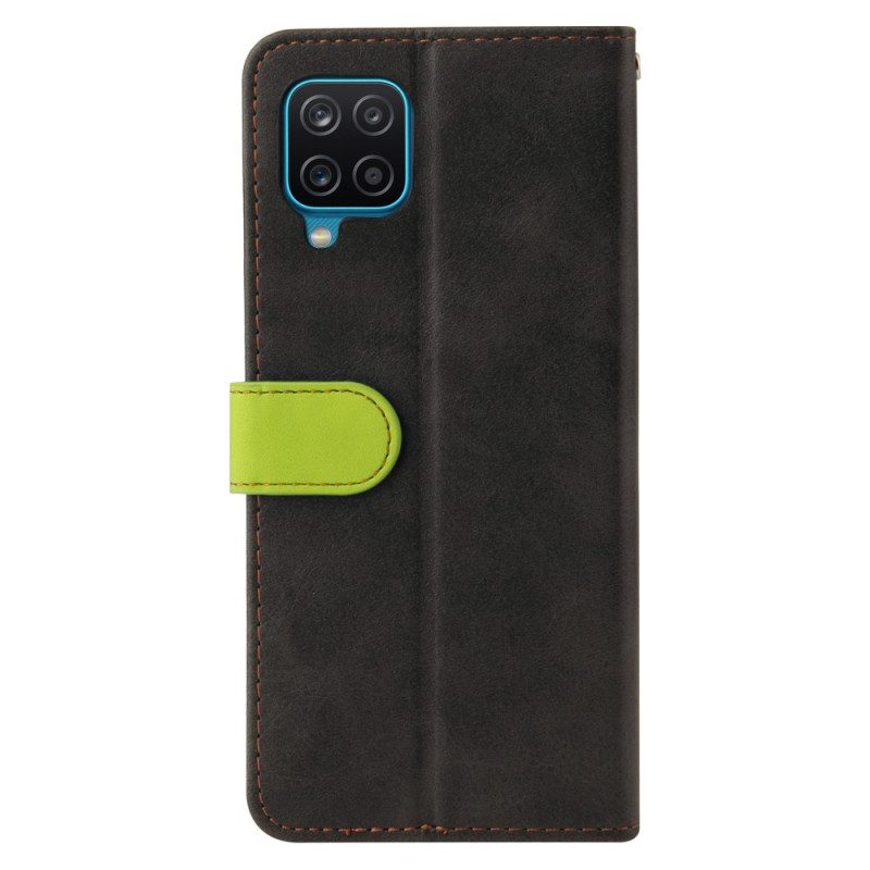 Flip Case Für Samsung Galaxy M12 / A12 Zweifarbig