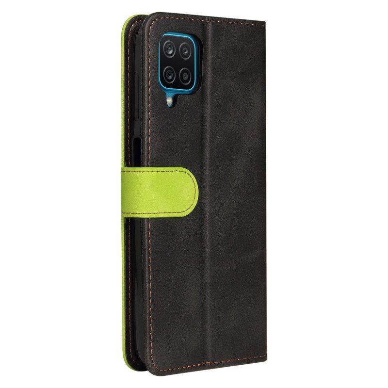 Flip Case Für Samsung Galaxy M12 / A12 Zweifarbig