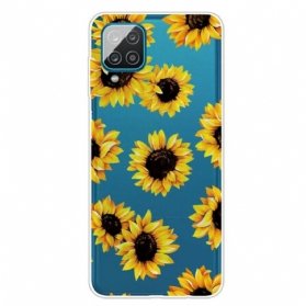 Handyhülle Für Samsung Galaxy M12 / A12 Sonnenblumen