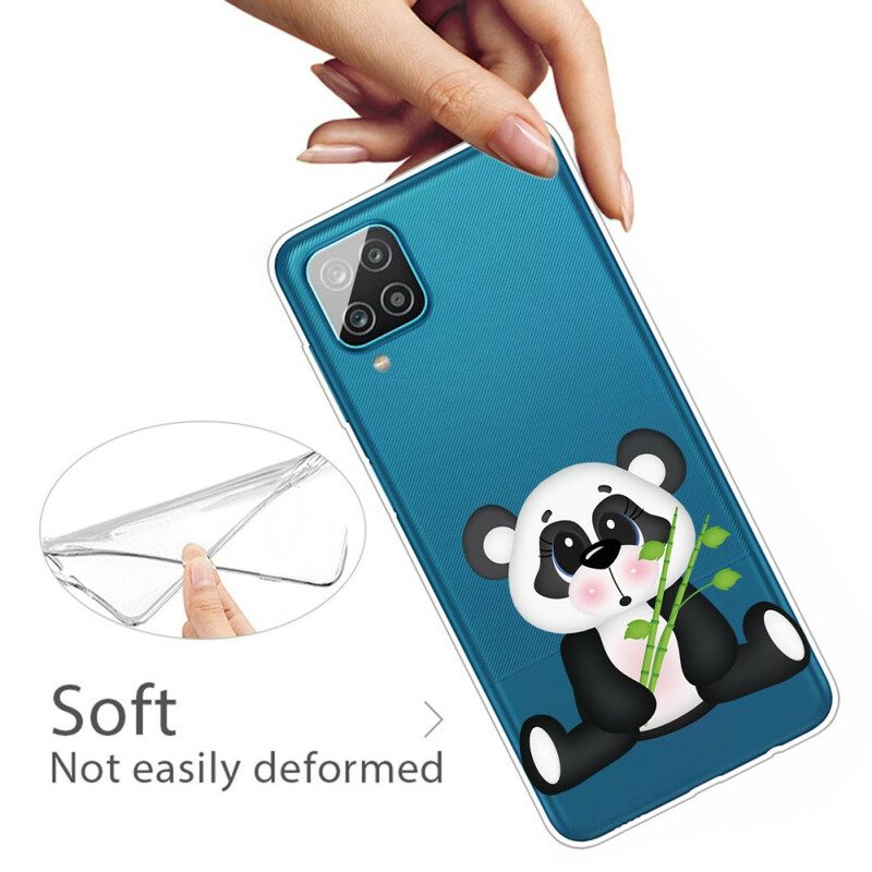 Hülle Für Samsung Galaxy M12 / A12 Nahtloser Trauriger Panda