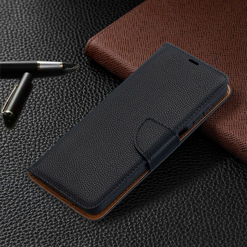 Lederhüllen Für Samsung Galaxy M12 / A12 Flip Case Lychee Rabat Oblique