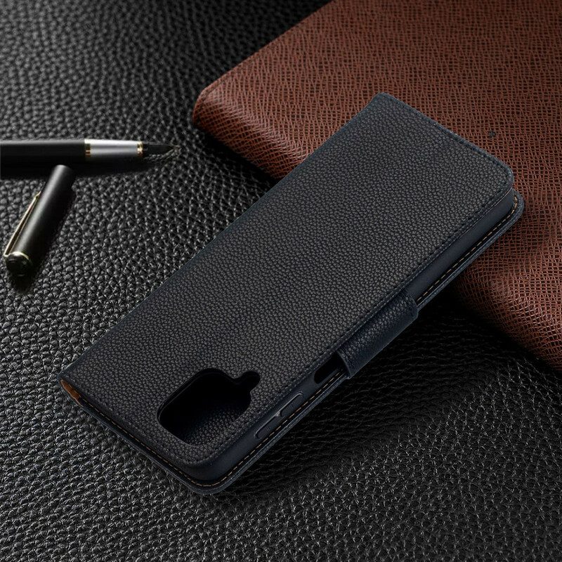 Lederhüllen Für Samsung Galaxy M12 / A12 Flip Case Lychee Rabat Oblique