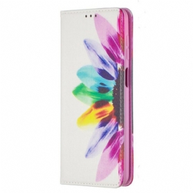 Schutzhülle Für Samsung Galaxy M12 / A12 Flip Case Aquarellblume