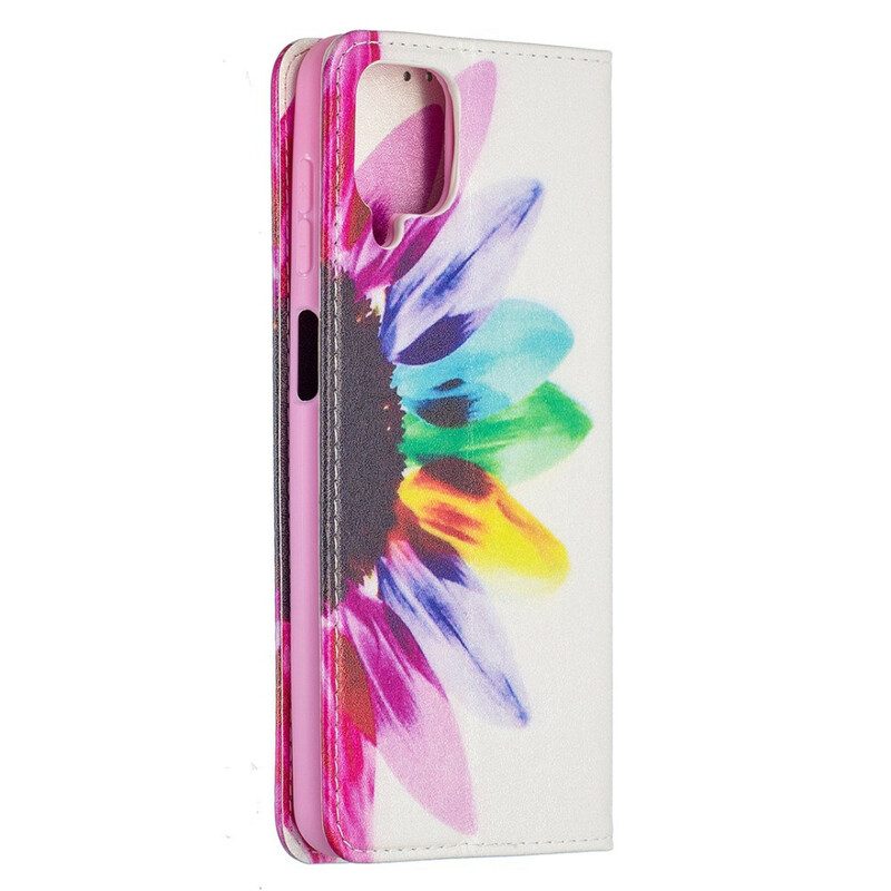 Schutzhülle Für Samsung Galaxy M12 / A12 Flip Case Aquarellblume