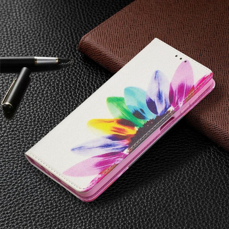 Schutzhülle Für Samsung Galaxy M12 / A12 Flip Case Aquarellblume