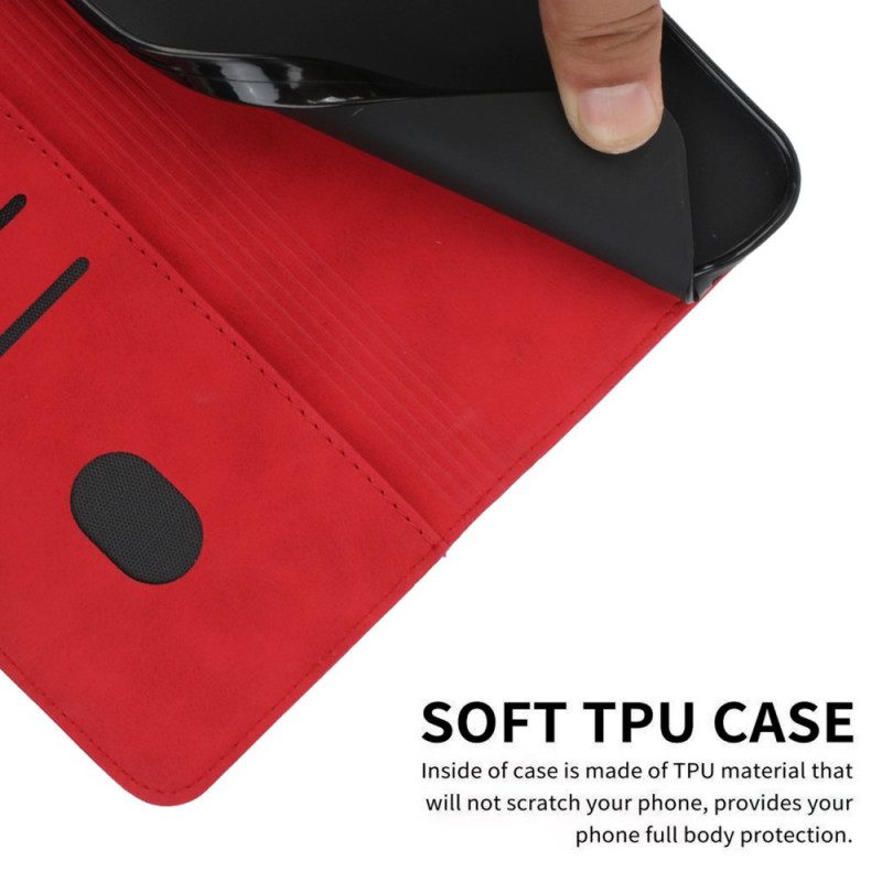 Schutzhülle Für Samsung Galaxy M12 / A12 Flip Case Geo-ledereffekt