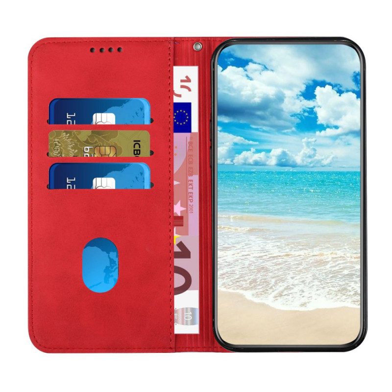 Schutzhülle Für Samsung Galaxy M12 / A12 Flip Case Geo-ledereffekt