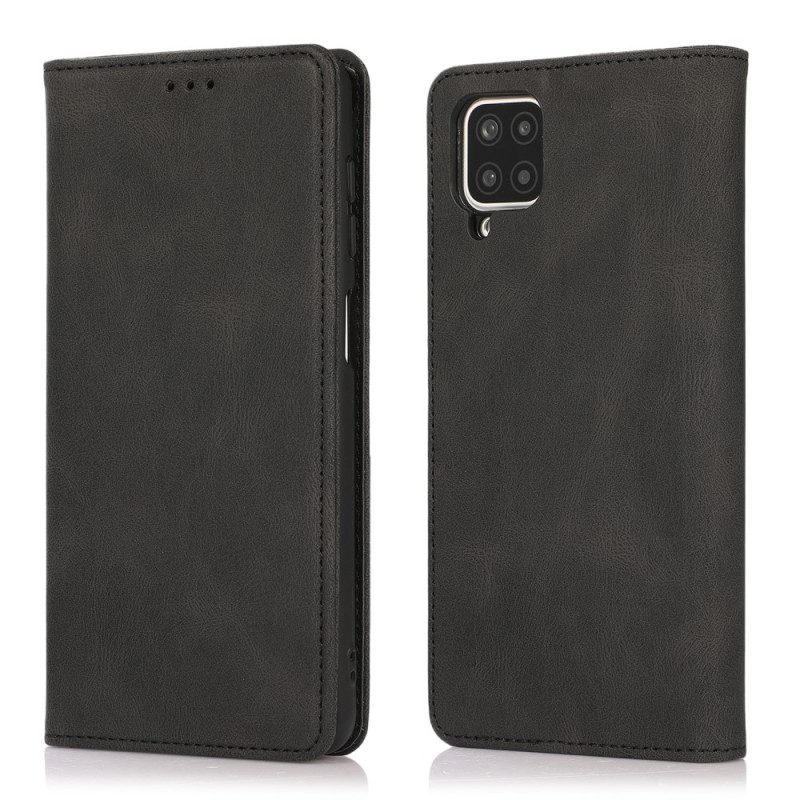 Schutzhülle Für Samsung Galaxy M12 / A12 Flip Case Ledereffekt Mit Seidiger Haptik