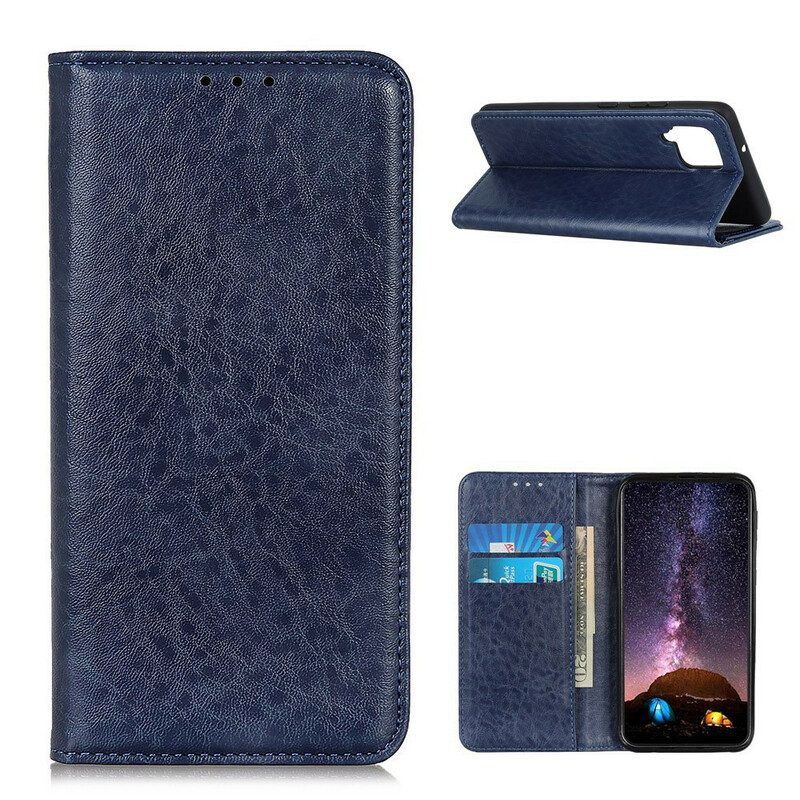 Schutzhülle Für Samsung Galaxy M12 / A12 Flip Case Spaltleder-stil