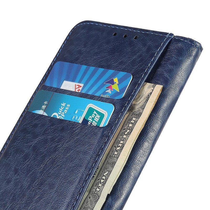 Schutzhülle Für Samsung Galaxy M12 / A12 Flip Case Spaltleder-stil