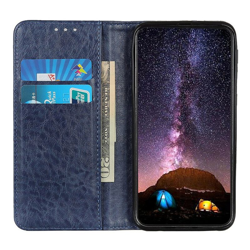 Schutzhülle Für Samsung Galaxy M12 / A12 Flip Case Spaltleder-stil