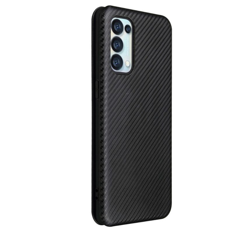 Schutzhülle Für Oppo Find X3 Lite Flip Case Farbiges Carbon-silikon