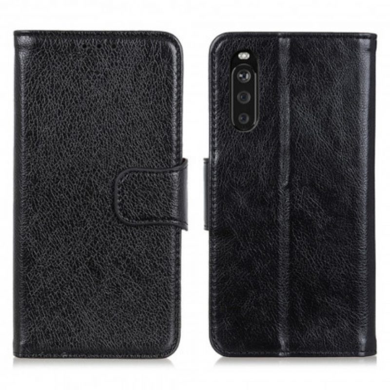 Flip Case Für Sony Xperia 5 III Gespaltenes Nappaleder