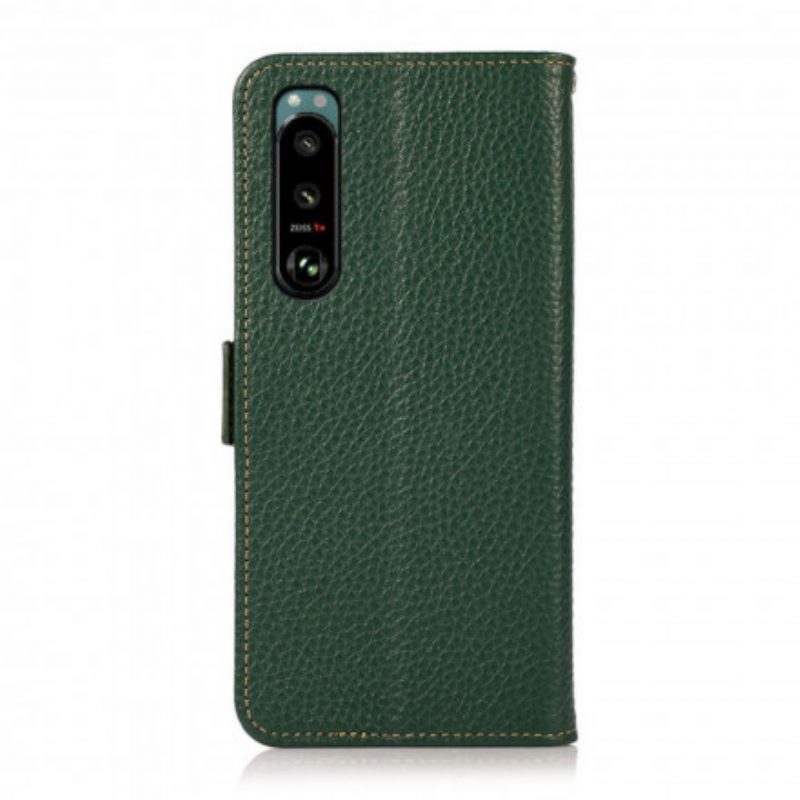 Flip Case Für Sony Xperia 5 III Lychee-leder Khazneh Rfid