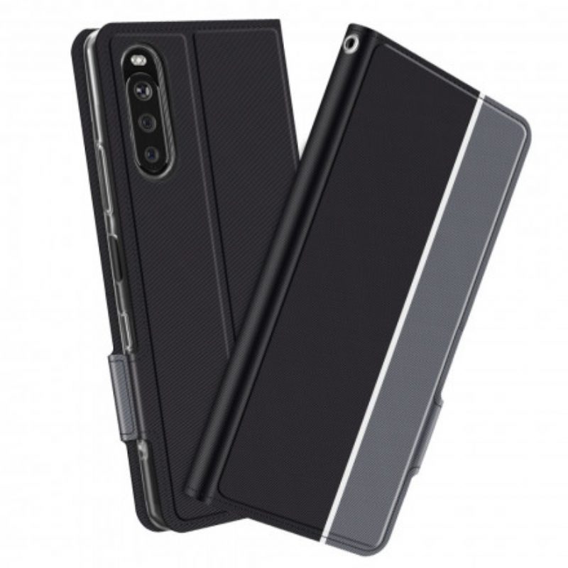 Flip Case Für Sony Xperia 5 III Zweifarbige Baiyu-serie